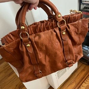 Miu Miu Two-Way Brown Leather Bag